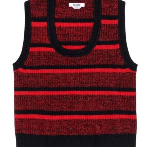 Re/done Striped Wool Sweater Vest M NWOT - Picture 10 of 10